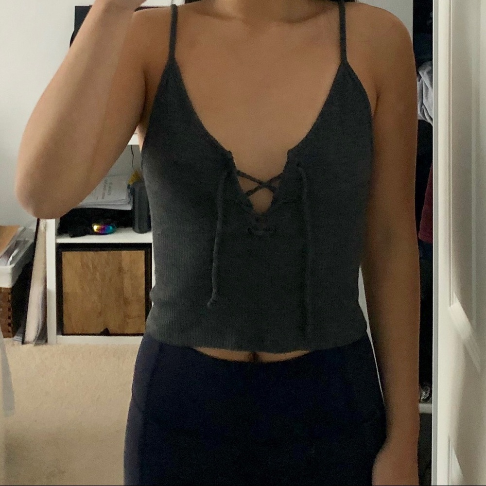 Pacsun Lace-Up Crop Tank